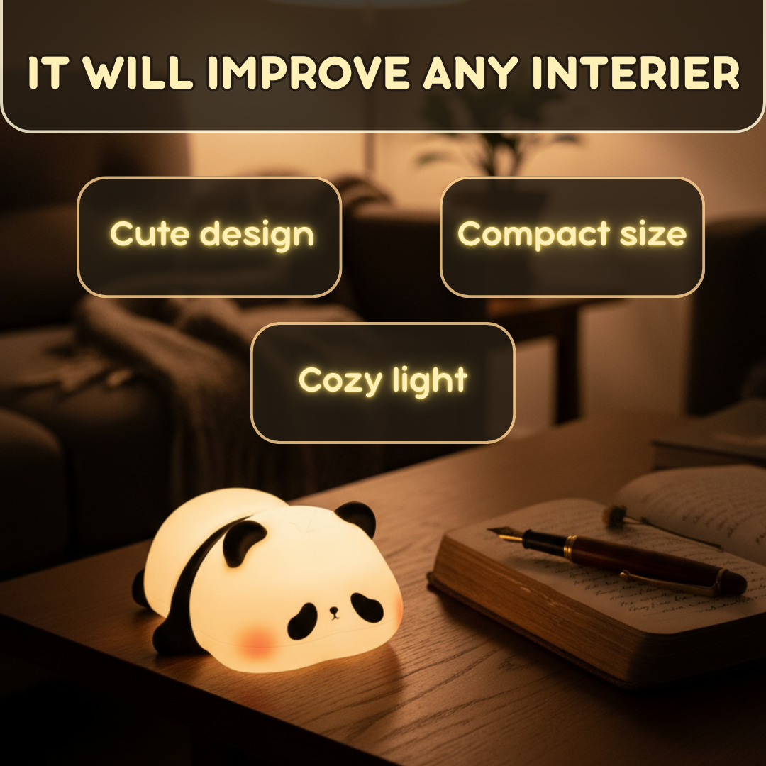 Silicone panda night light